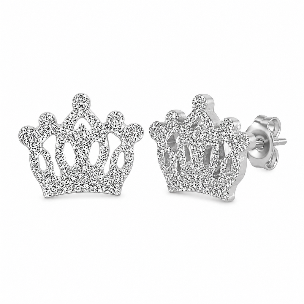 Raina Frosted Crown | Waterproof 18k Gold & Silver