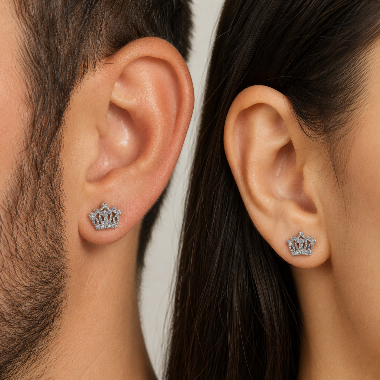 Raina Frosted Crown | Waterproof 18k Gold & Silver