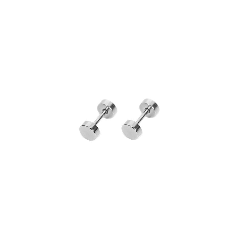 Allure Dumbell Design Flat Back Studs - Gold, Silver & Black