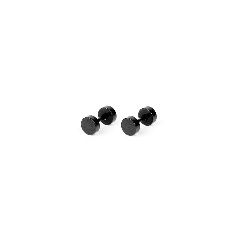 Allure Dumbell Design Flat Back Studs - Gold, Silver & Black