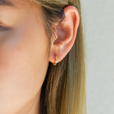 Homey Huggie Hoops Gold 8MM - Pair