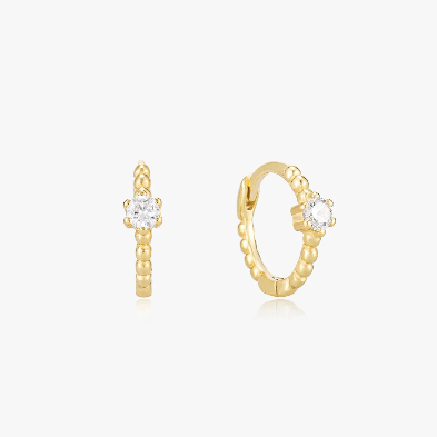 Homey Huggie Hoops Gold 8MM - Pair