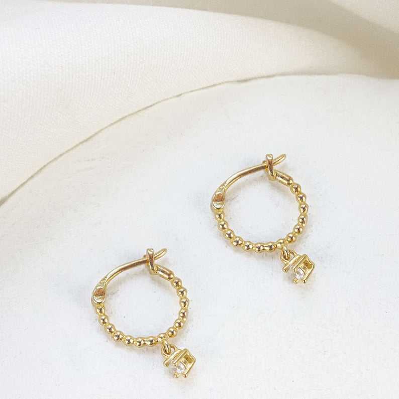 Dawn Crystal Hoop Earrings