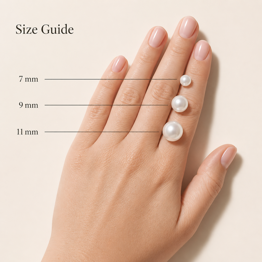 Haveni Sterling Silver AAA Freshwater Pearl Studs- 7MM Gold