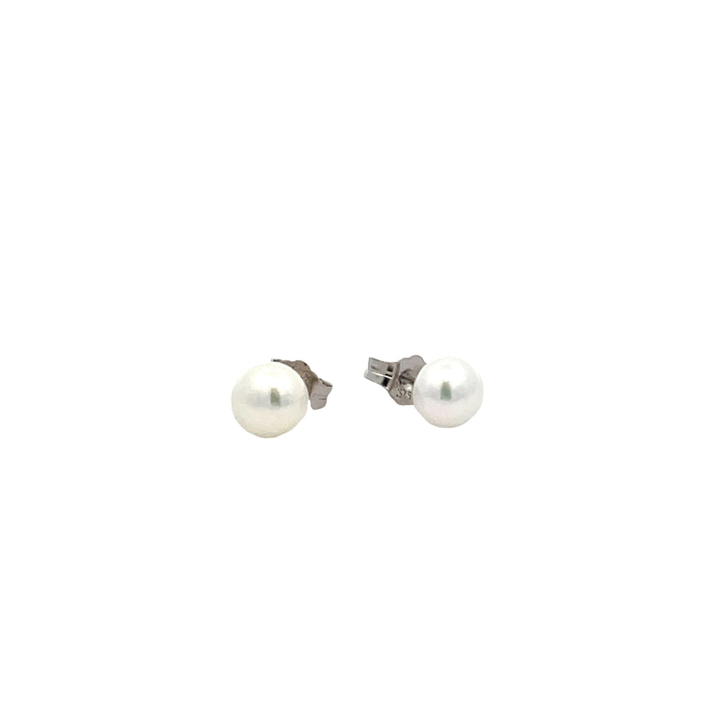 Haveni Sterling Silver AAA Freshwater Pearl Studs- 7MM