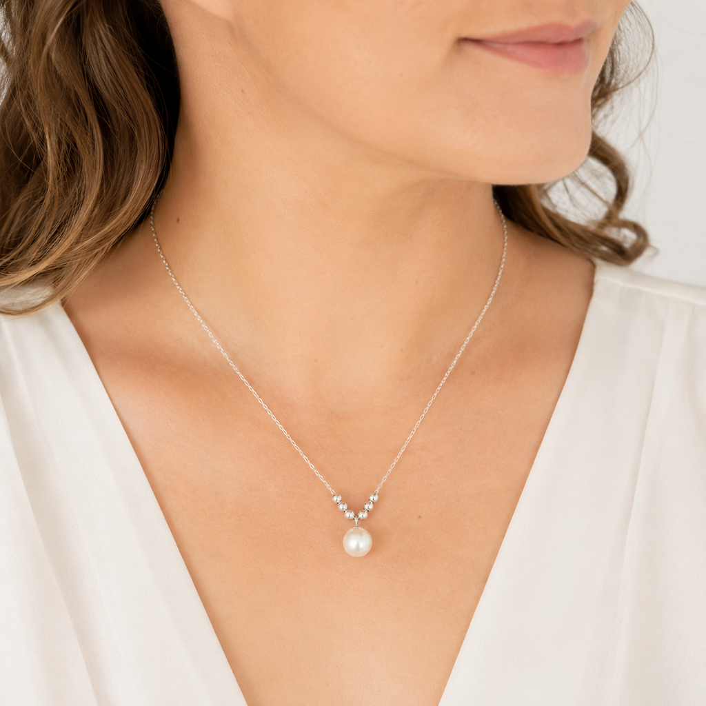 Kiara Pearl Necklace - Sterling Silver