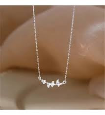 Tiara Leaf Necklace - Sterling Silver
