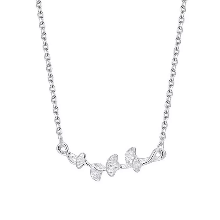 Tiara Leaf Necklace - Sterling Silver