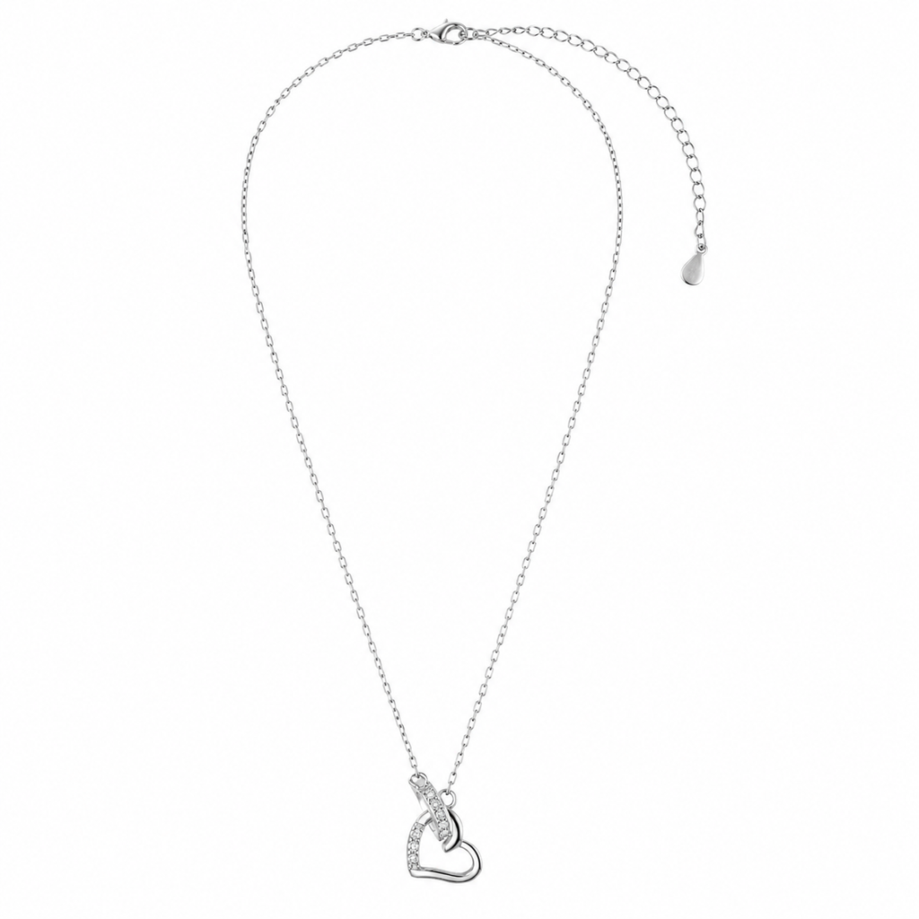 Porte Heart Ring Necklace - Sterling Silver