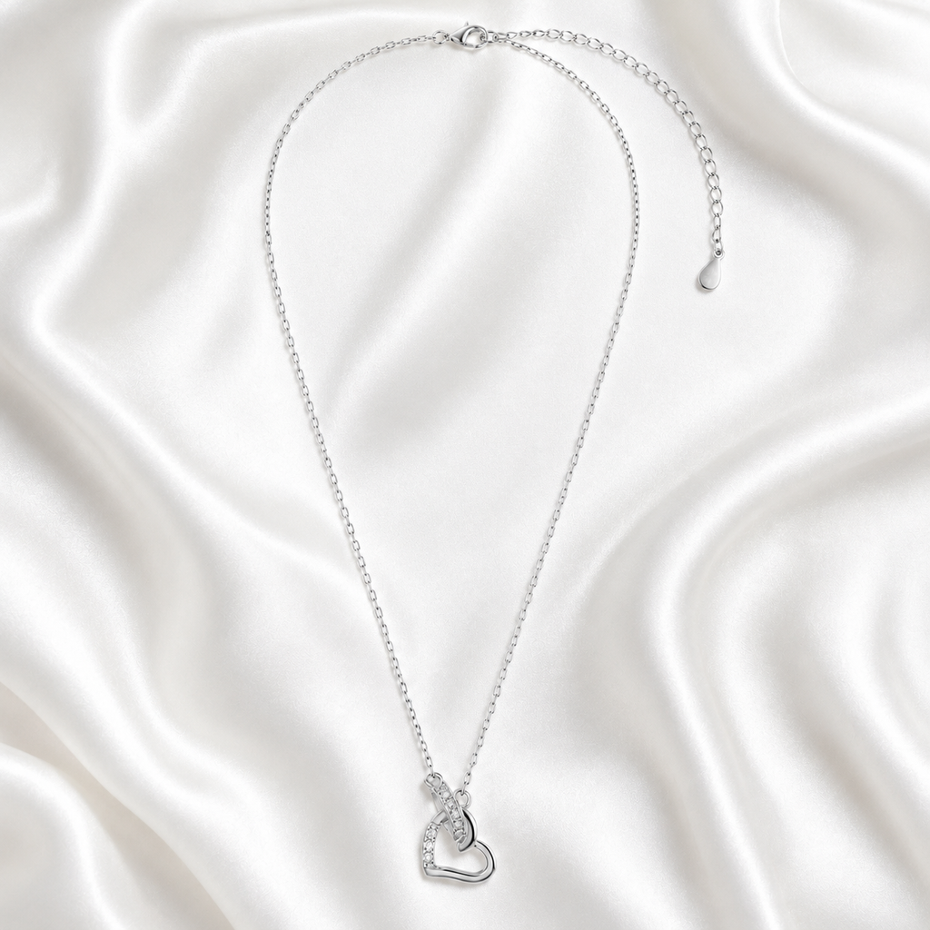 Porte Heart Ring Necklace - Sterling Silver