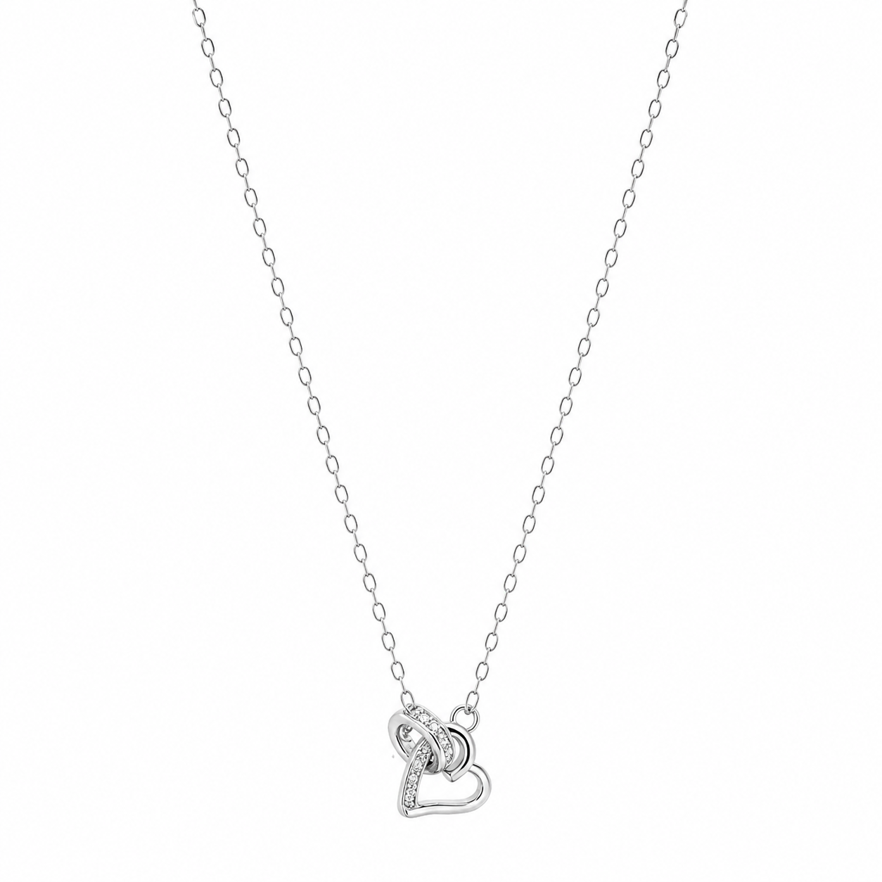 Porte Heart Ring Necklace - Sterling Silver