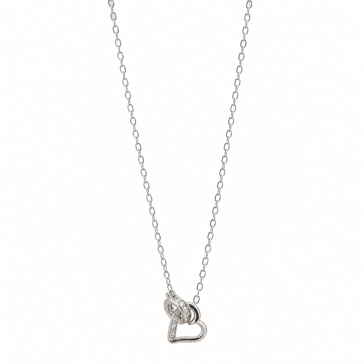 Porte Heart Ring Necklace - Sterling Silver