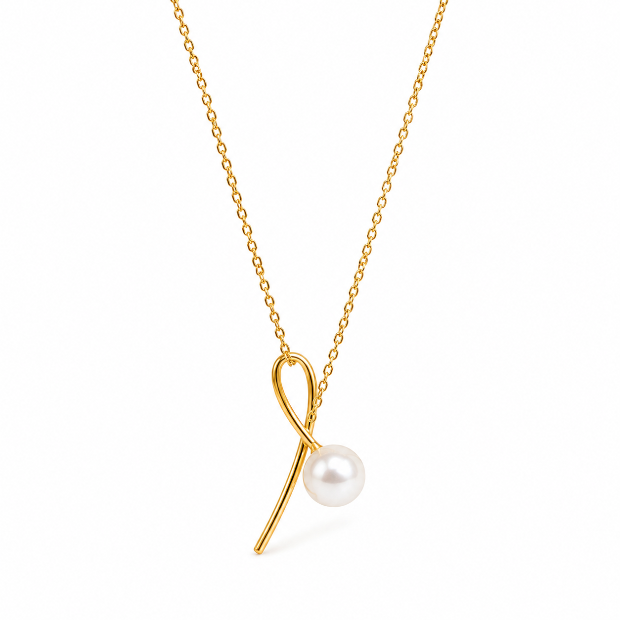 Caldwell Pearl Bow Pendant Necklace