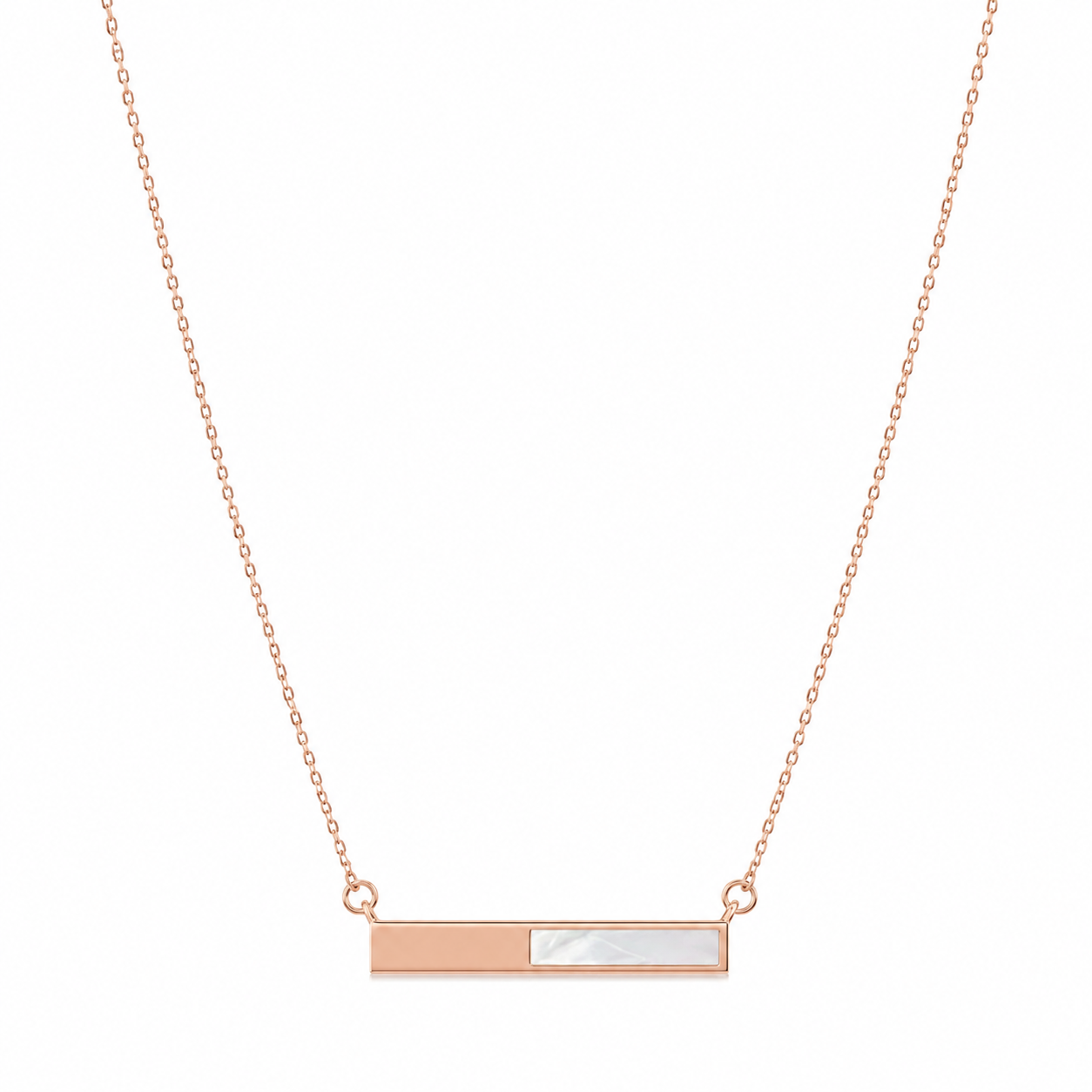 Naera Bar Necklace- Rose gold