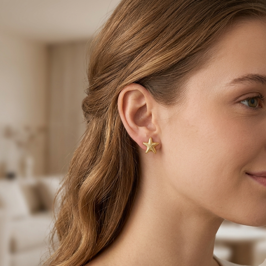 Taya Starfish Studs Earrings