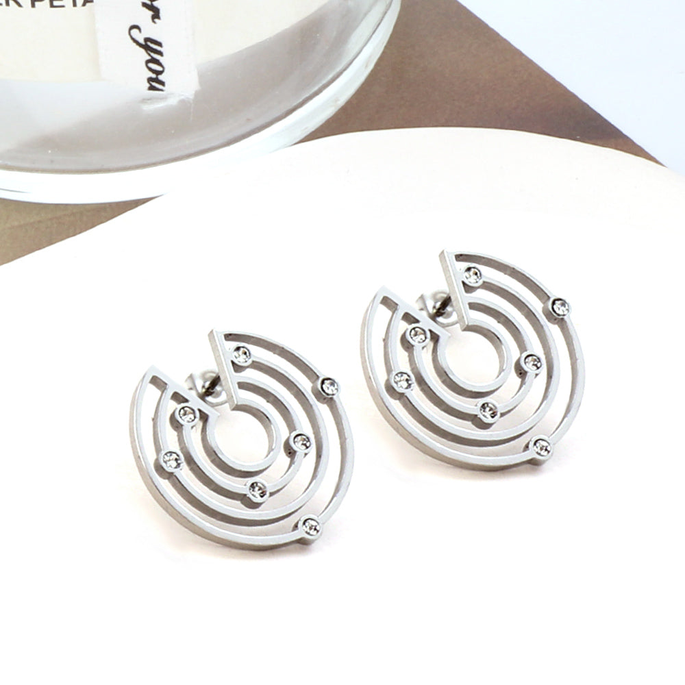 Ines	Rounded Studs | Waterproof 18K Gold & Silver