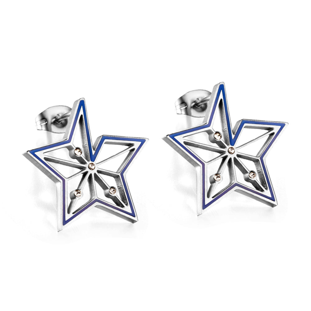 Graziela	Star Shape Studs -Silver