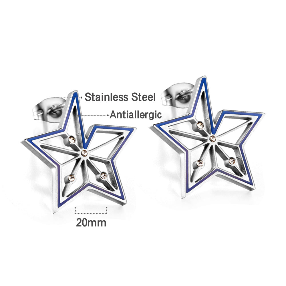 Graziela	Star Shape Studs -Silver