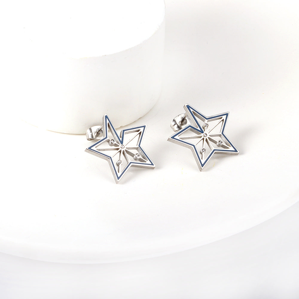 Graziela	Star Shape Studs -Silver