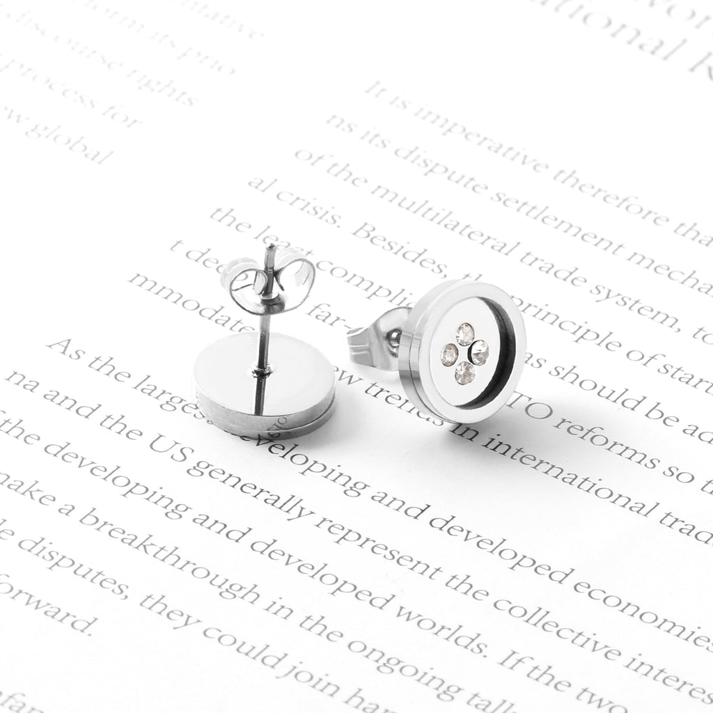 Iolanda Button Shape Studs