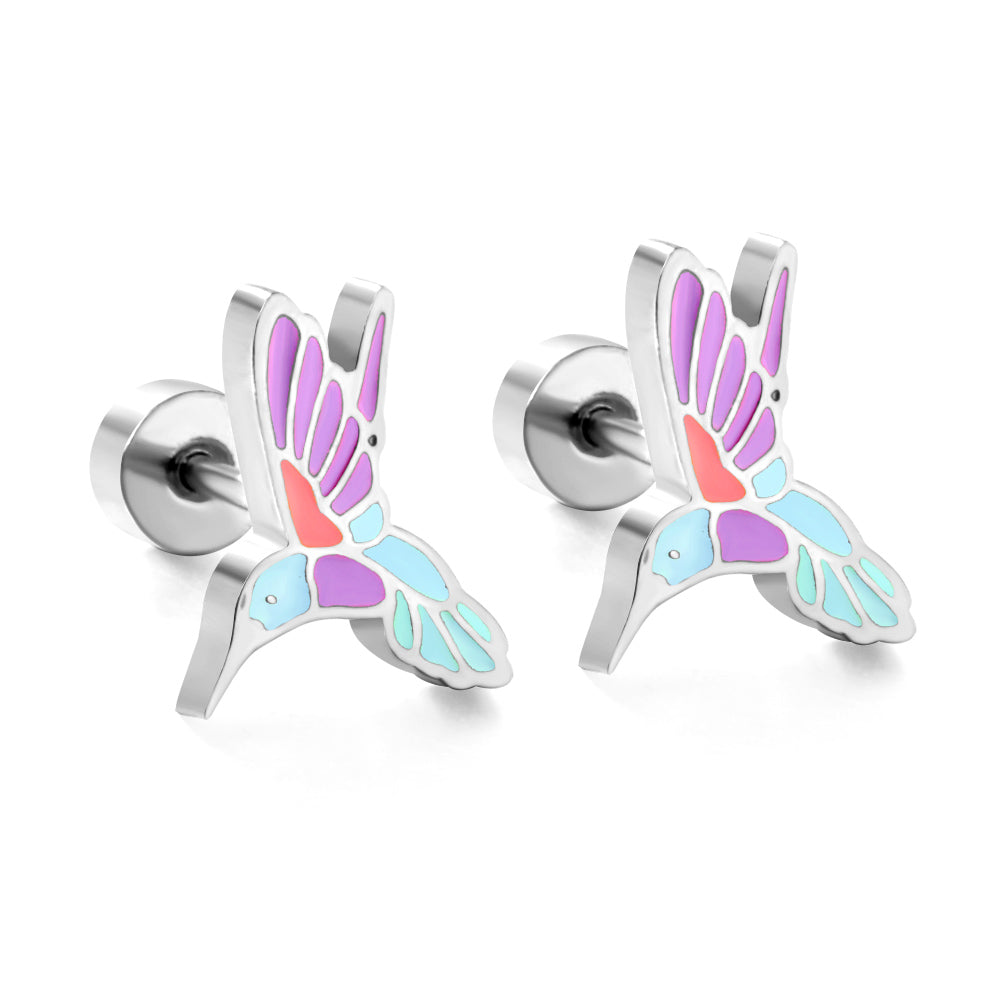 Alice Humming Bird Flat Back Studs