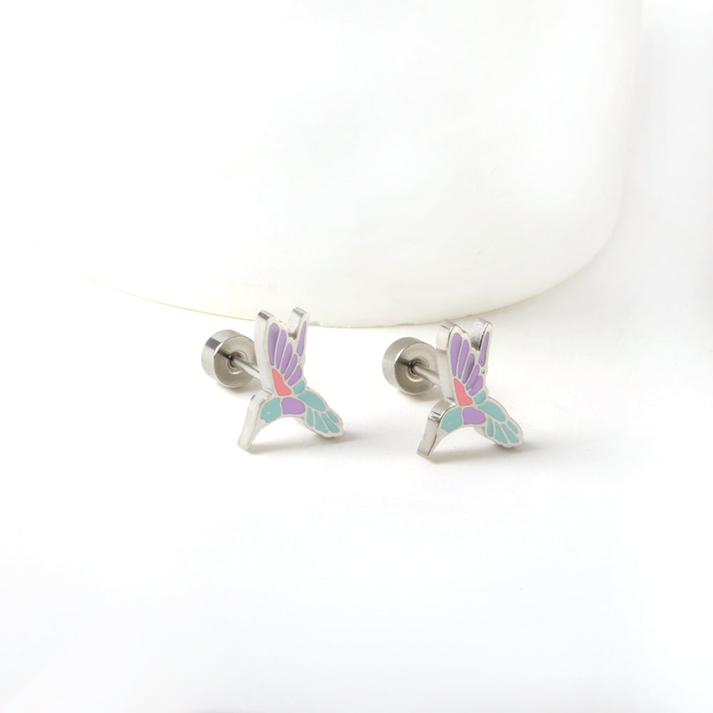 Alice Humming Bird Flat Back Studs