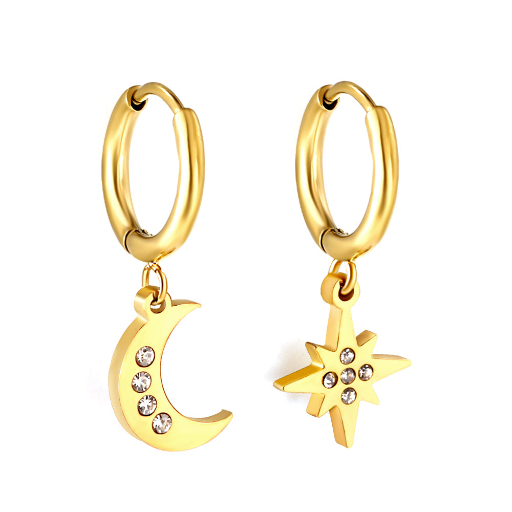 Thea Moon & Star Gold Hoops