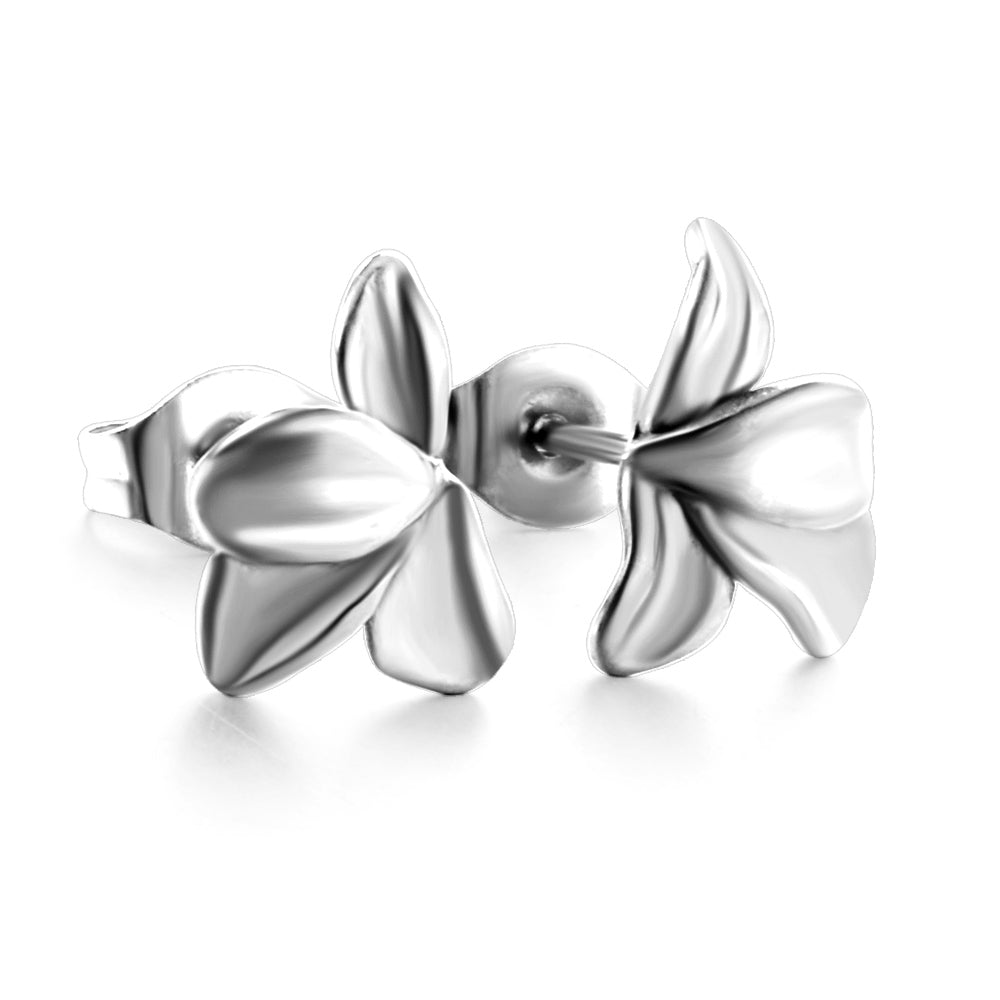 Diva Tropical Leaves Studs | Waterproof 18k Gold & Silver