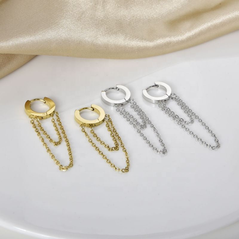 Cassandra Hanging Chains Hoops