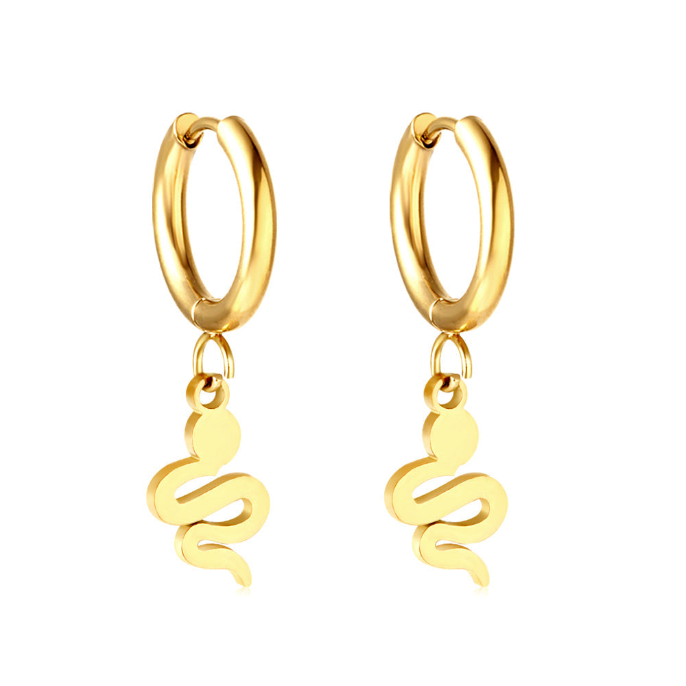Iris Serpentine Gold Hoops