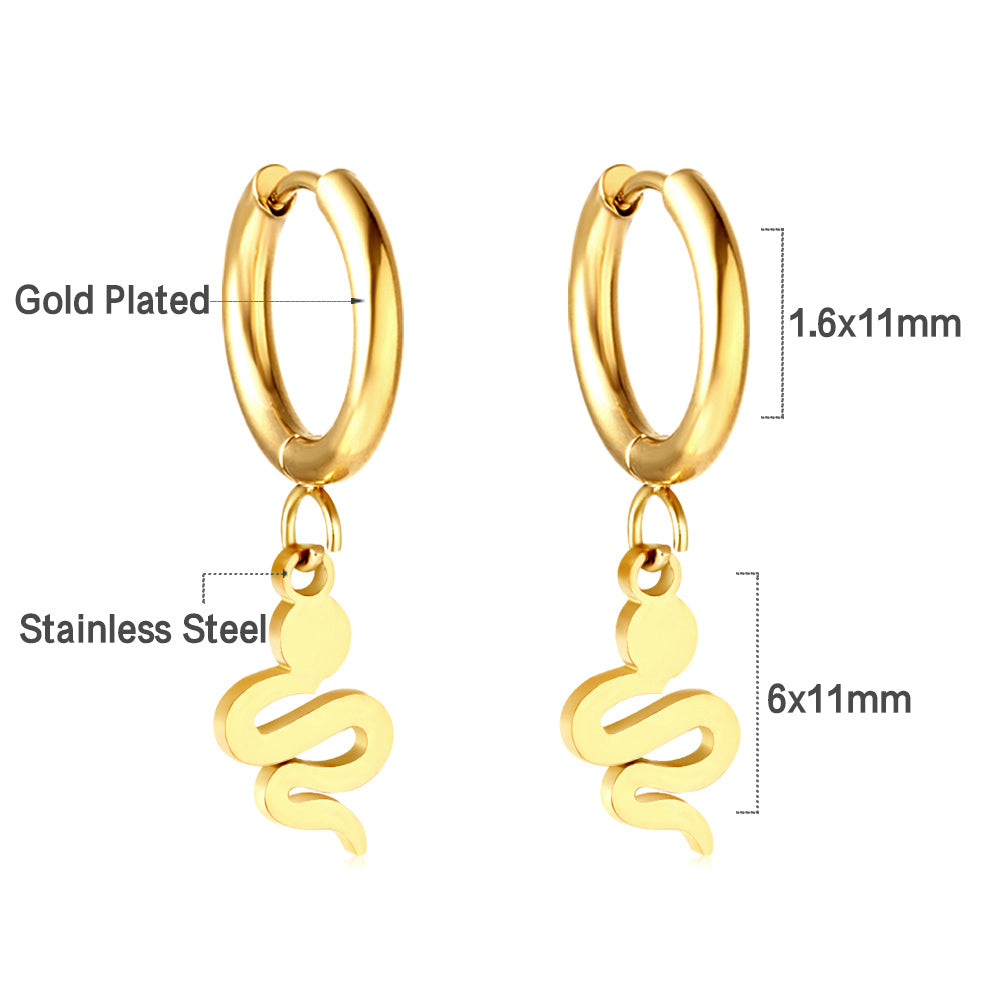 Iris Serpentine Gold Hoops