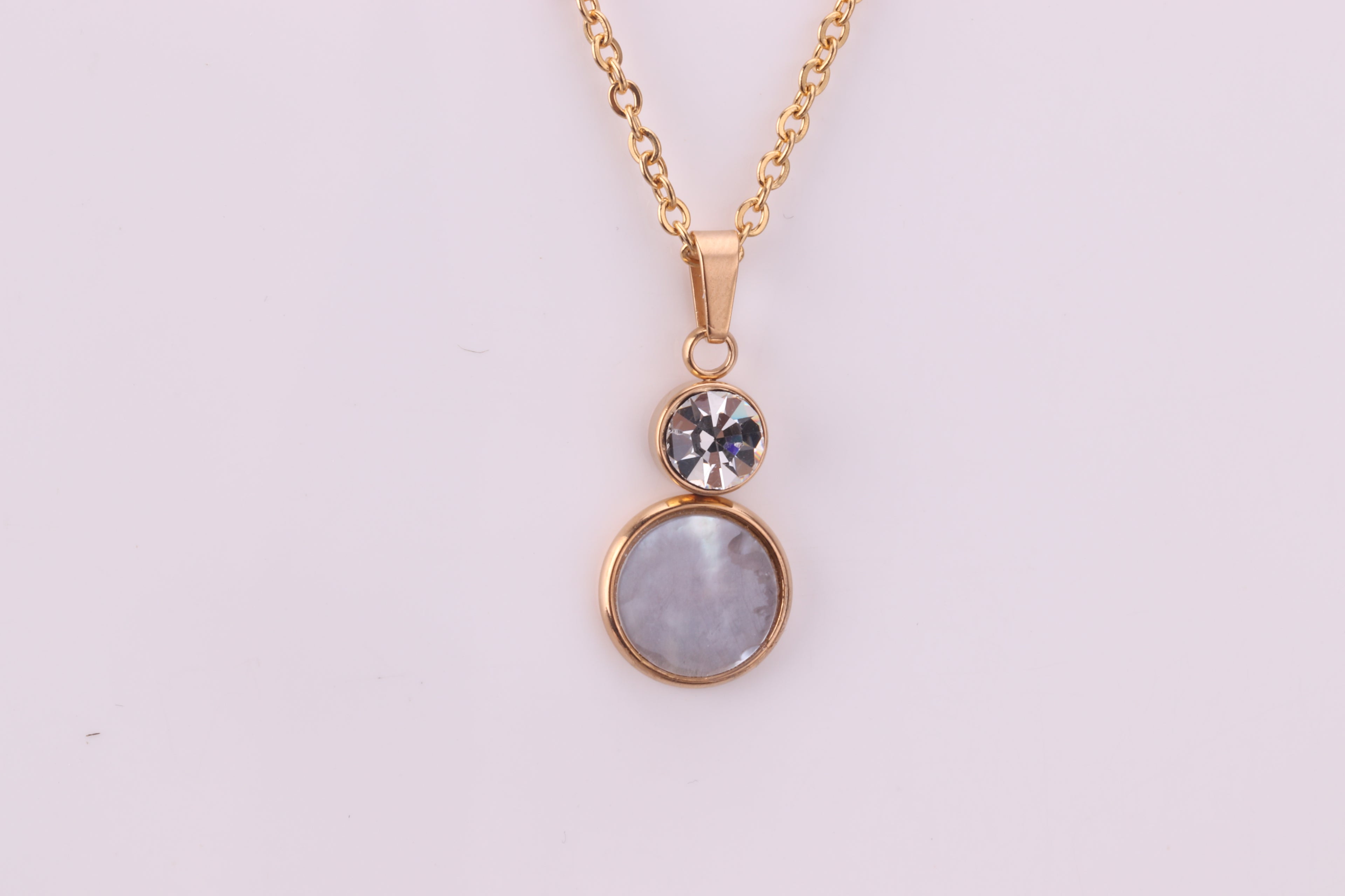 Bella Round Pink Enamel Set with CZ Accent | Buy Set or Individual