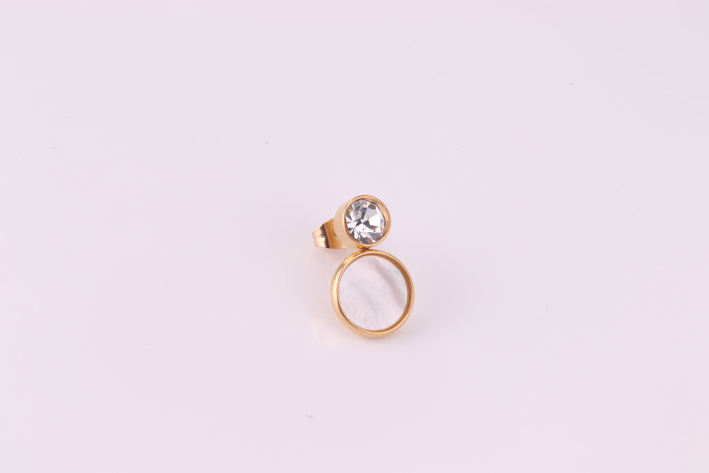 Bella Round Pink Enamel Set with CZ Accent | Buy Set or Individual
