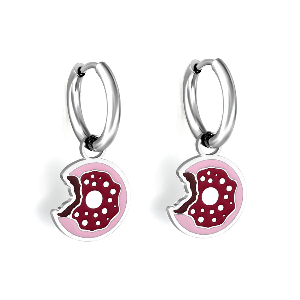 Lívia Donut Huggie Hoops -Silver
