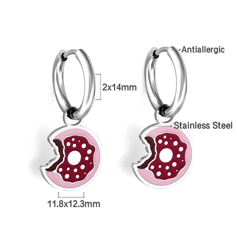 Lívia Donut Huggie Hoops -Silver