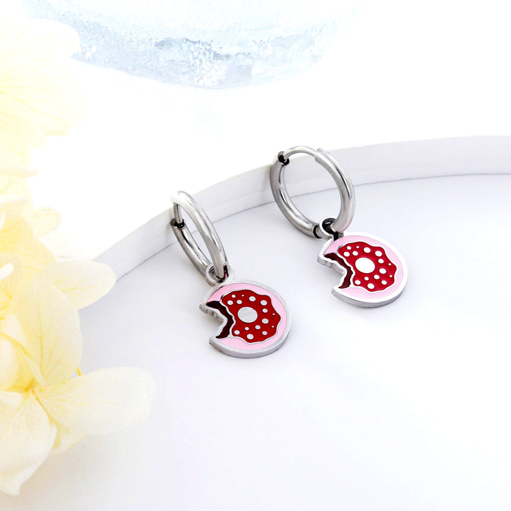 Lívia Donut Huggie Hoops -Silver