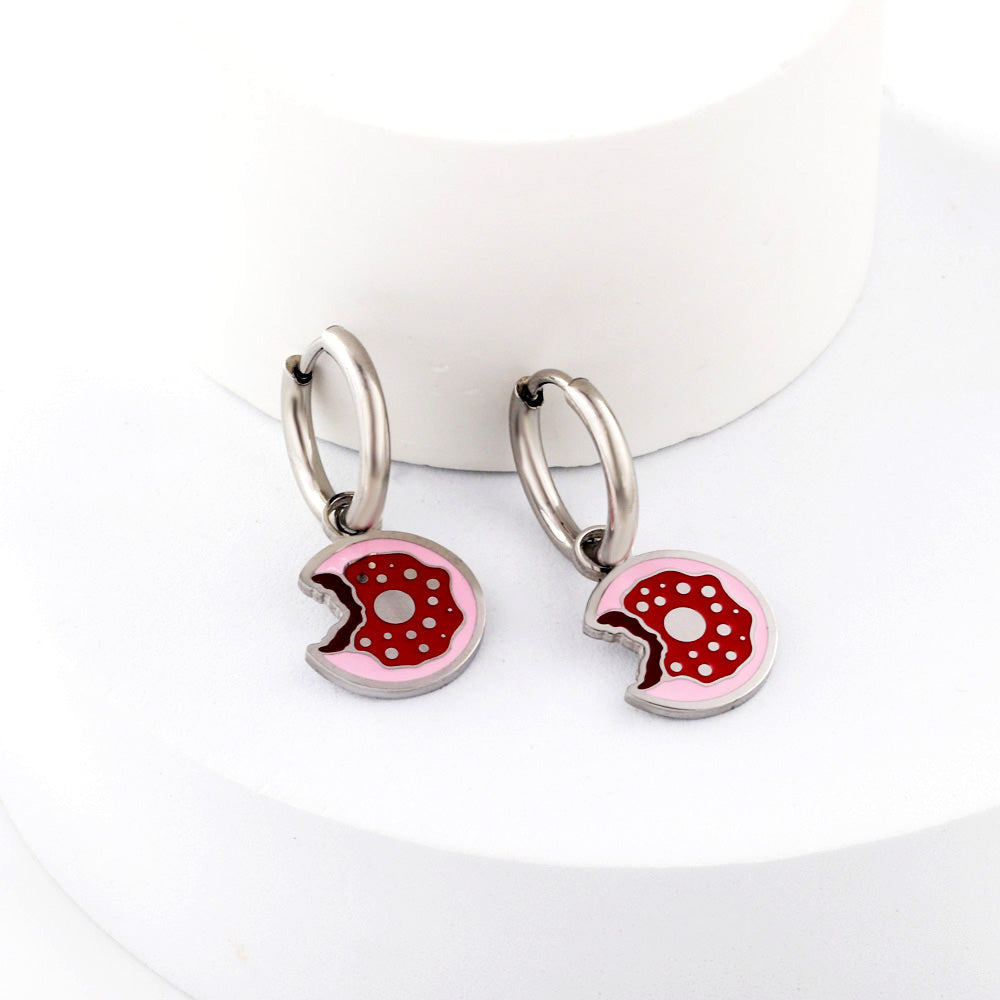 Lívia Donut Huggie Hoops -Silver