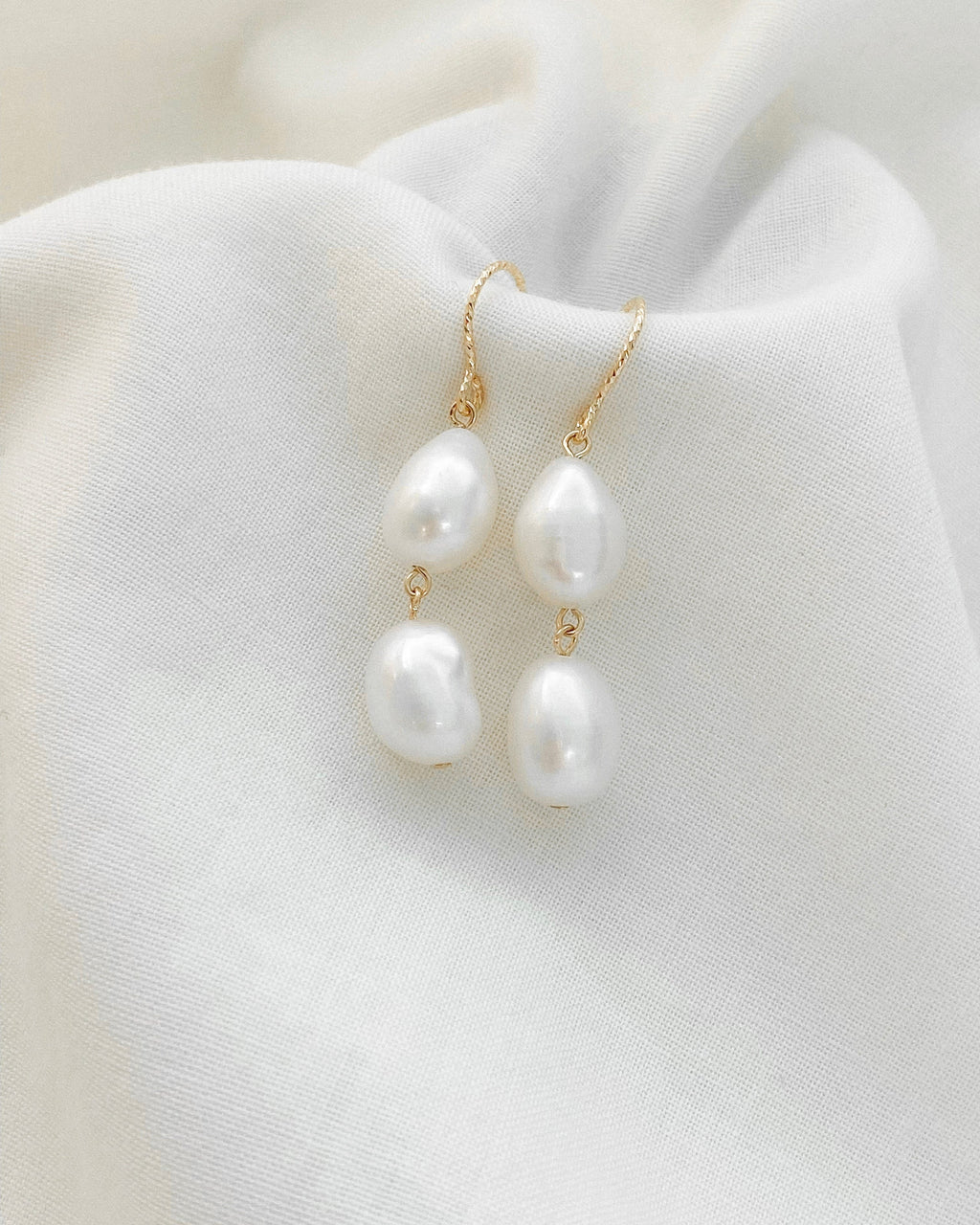 Charleston 18K Gold Sterling Silver AAA Freshwater Pearl Drops