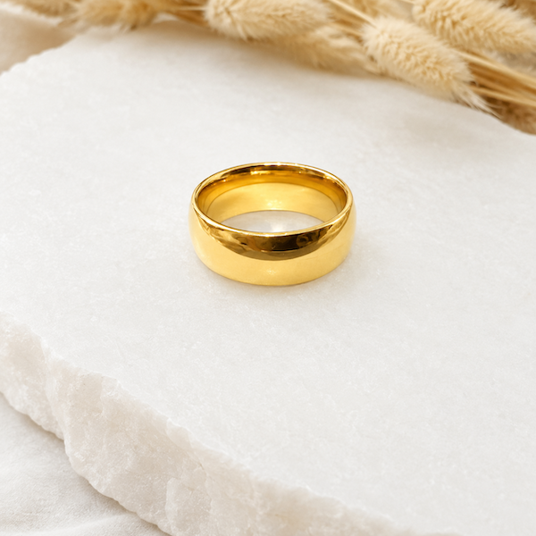 Iris Plain Band Ring | Waterproof 18k Gold
