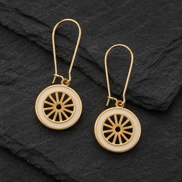 Letícia Chakra Wheel Hoops | Waterproof Waterproof 18k Gold & Silver