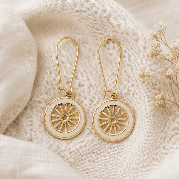 Letícia Chakra Wheel Hoops | Waterproof Waterproof 18k Gold & Silver