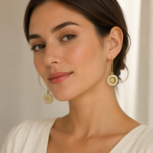 Letícia Chakra Wheel Hoops | Waterproof Waterproof 18k Gold & Silver