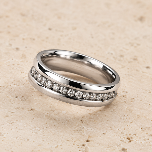 Lili Jewelled Band Ring | Waterproof Silver