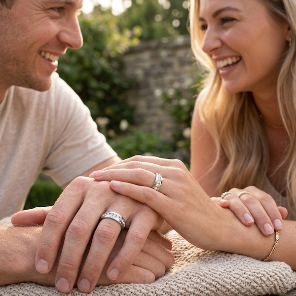 Lili Jewelled Band Ring | Waterproof Silver