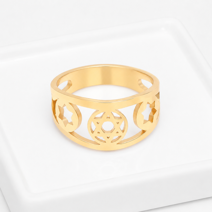 Lily Cut-out Ring | Waterproof 18K Gold