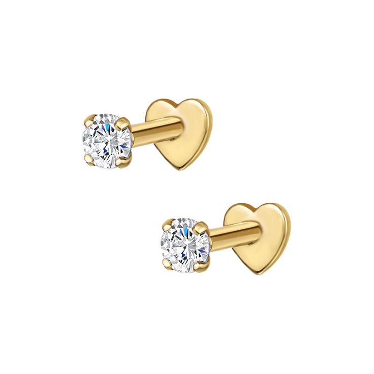 Nima Crystal	Screw Back Studs Earrings