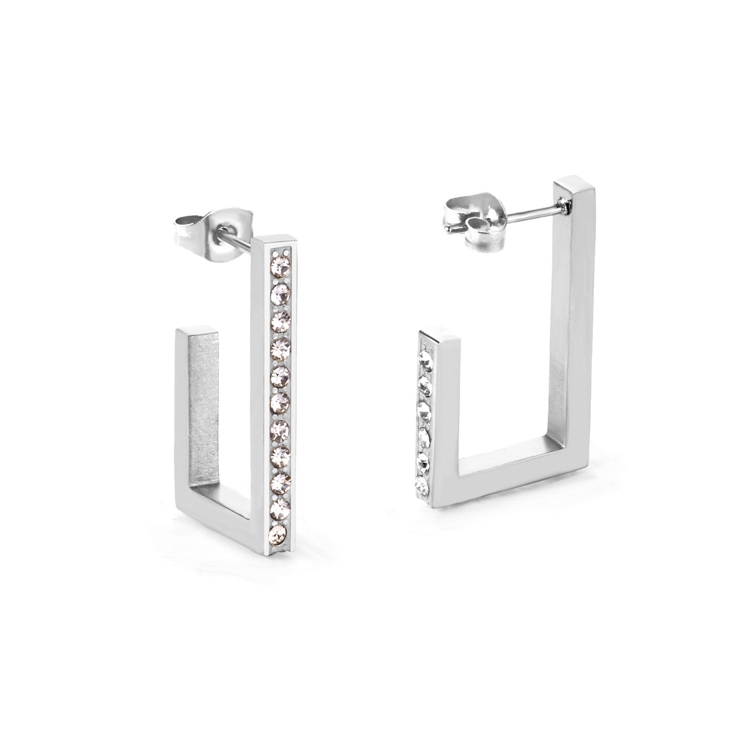 Jurema Cubic Zirconia U-Shape Hoops | Waterproof 18K Gold