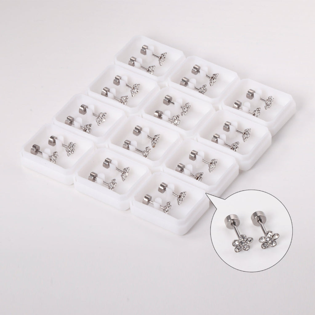Ananda Five Petal Flower Flat Back Studs