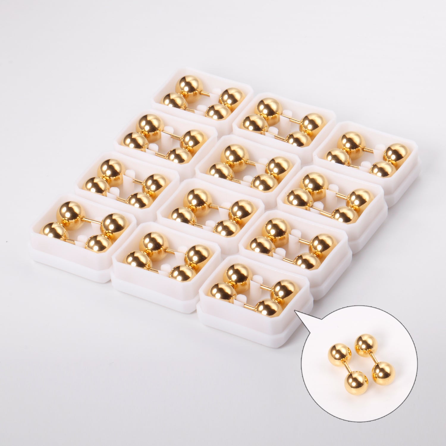 Belis Dumbell Design Flat Back Studs