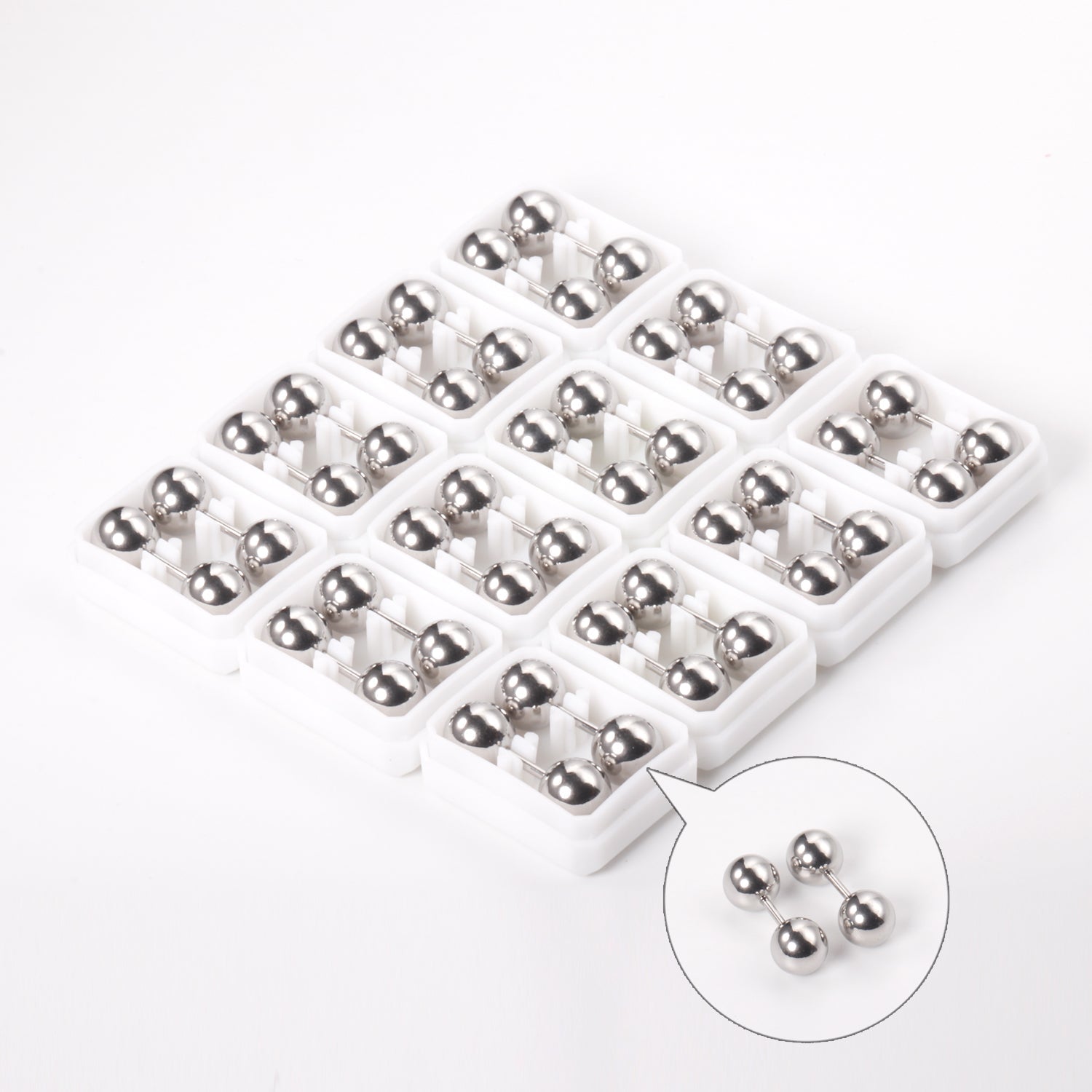 Belis Dumbell Design Flat Back Studs
